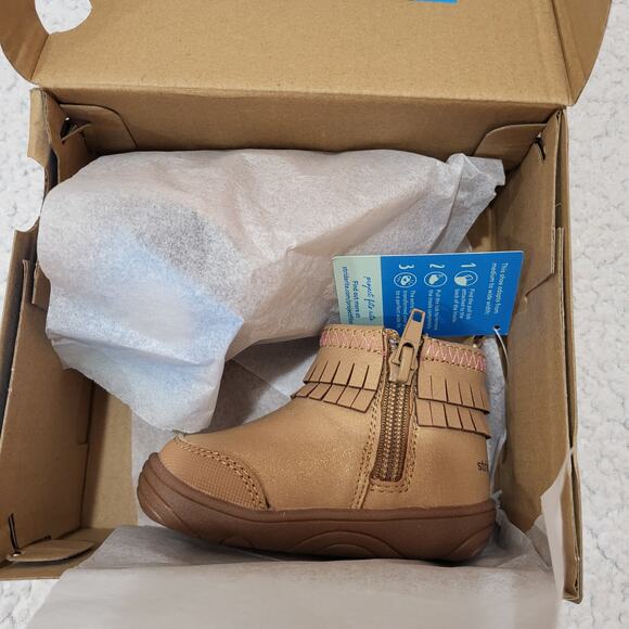 NEW Stride Rite 360 Toddler Girl's Bianca Brown Boot SIZE 3 Infant - Picture 4 of 5